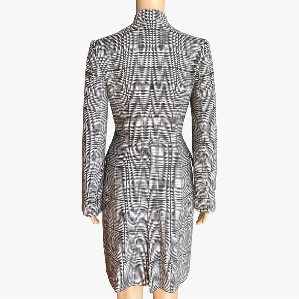 ZARA Made in Spain Wool-Blend Houndstooth Coat | Tailored Fit | Size S - Picture 3 of 10